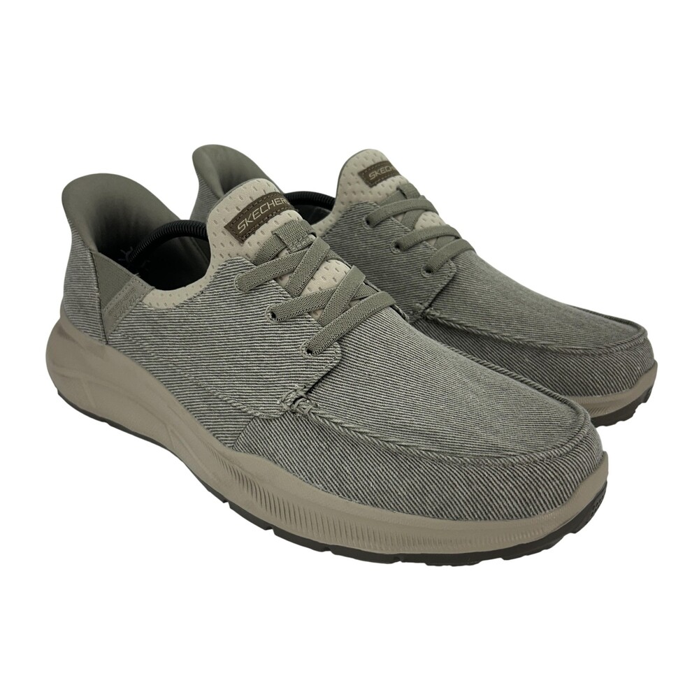Skechers Shoes Mens Size 13 Hands Free Swift Canvas Casual Comfort Moccasin Toe